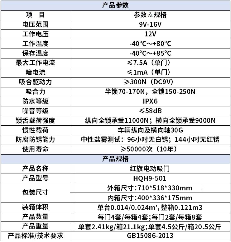 红旗电吸门
